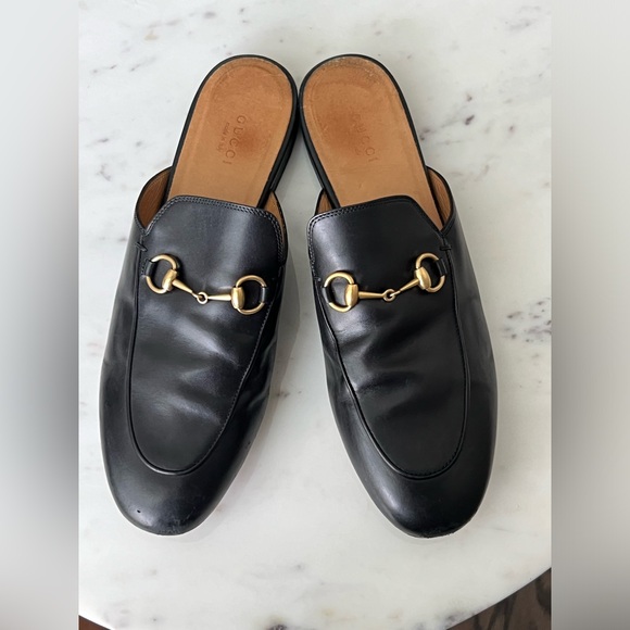 Gucci Black Leather Princetown Mules - Picture 2 of 11